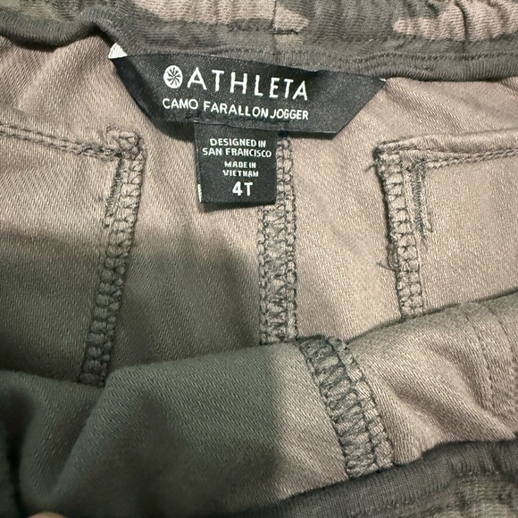 ATHLETA Camo Farallon Joggers Pants, Drawstring Waist, Size 4T - Picture 10 of 12